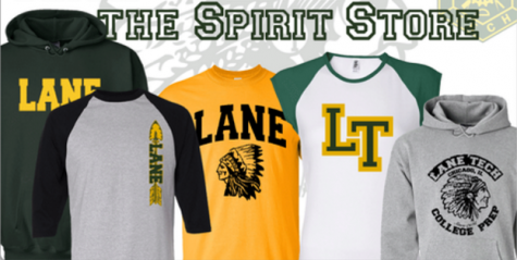 Lane apparel is sold at the spirit store every Friday from 11 a.m. to 1 p.m.