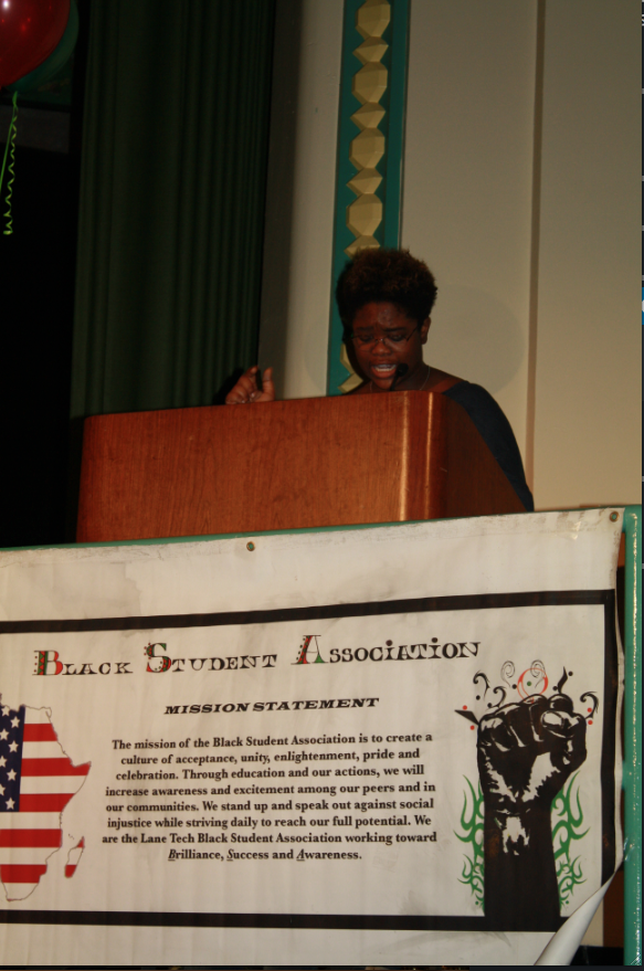 The seventh annual T.A.S.T.E showcase was held in the auditorium this year instead of Gym 3. Performances included a presentation on race debate by Taylor Roberts of the debate team.