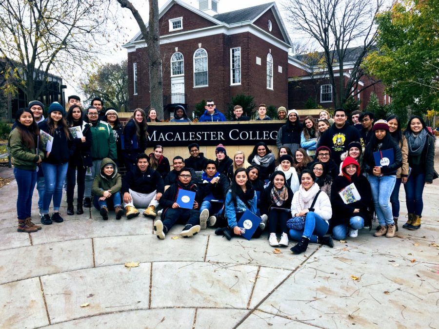 Student at Macalester College on Nov. 3; students also visited Unversity of Minnesota Twin Cities, St. Olaf, and Carleton College. 
(Photo Courtesy of Ms. Bantz)