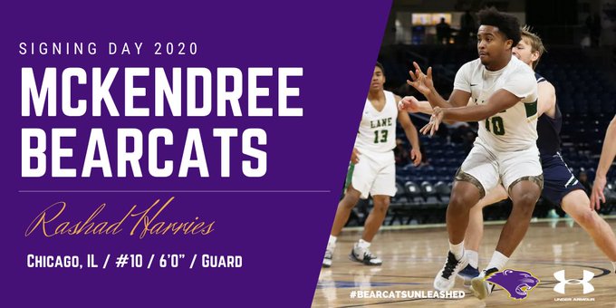Senior guard Rashad Harries has committed play basketball at McKendree University, where his father played in college. (Source: McKendree Basketball; used with permission)