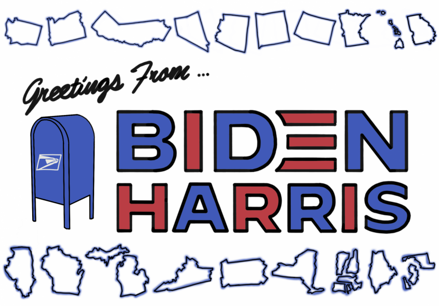 President-Elect Joe Biden and Vice President-Elect Kamala Harris won the presidential election with 306 electoral votes and about 78 million popular votes, roughly six million more than President Donald Trump. (Illustration by Ryan Fairfield)