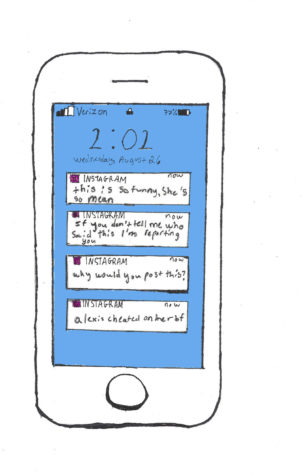 An illustration of what my phone looked like during the summer while running my Instagram drama account. 