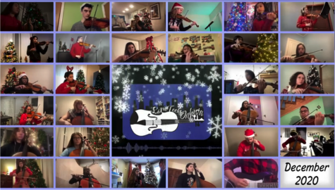 Sinfonietta Christmas Eve performance, virtually seen on Youtube in December 2020. (Todorovic seen on upper right corner)