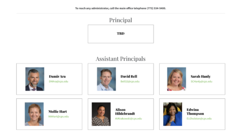 At the June 3 regular LSC meeting, the council unveiled two candidates who will interview to fill the schools principal position. Former principal Brian Tennison left his role on June 1. (Screenshot from Lane Tech website)