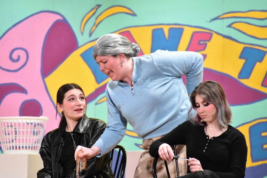 (Left to right) Ava Kolodziej as Lambchop, Dierdre Gonoude as Pricelda and Kayla Robertson as Silkie in “Laundry Bandits,” directed by Zoe Berman and Ben Koch. 
