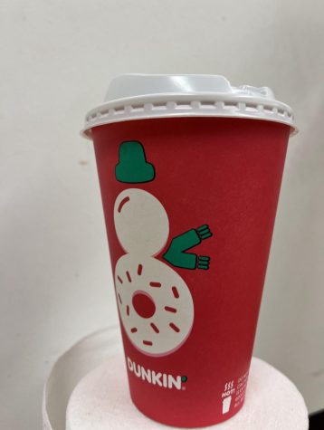 A Dunkin Donuts holiday cup.