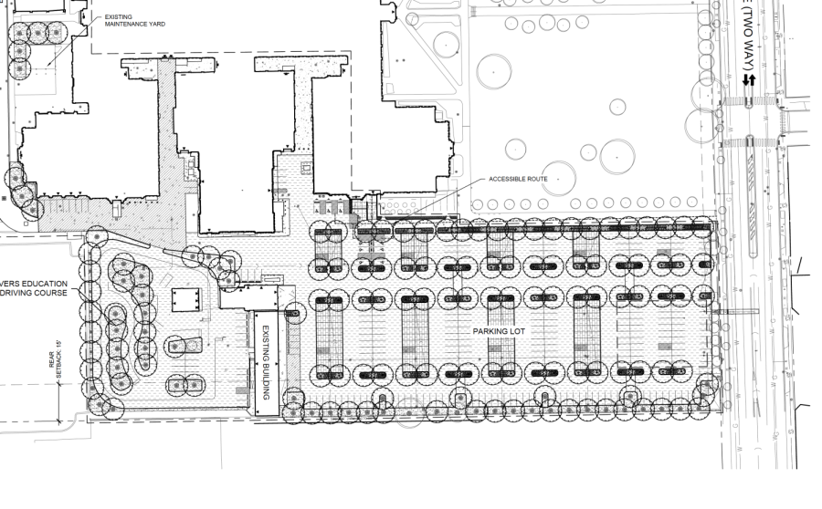 Blueprint+rendering+of+Lane%E2%80%99s+upcoming+parking+lot+renovations.+%28Image+courtesy+of+Rene+Luis%29