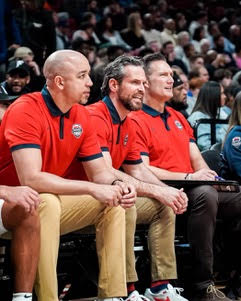 Head Boys Basketball Coach Nick Logalbo with coaching staff. (Photo courtesy of Nick Logalbo)