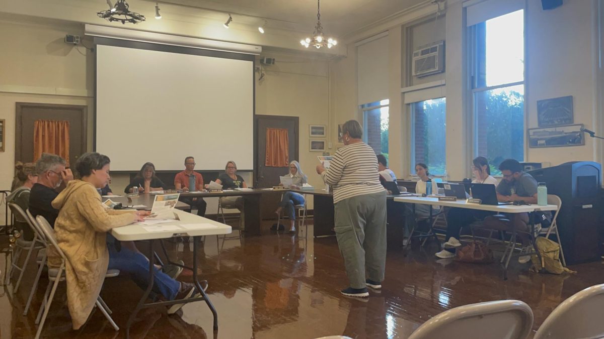 Michelle Weiner, the executive director of the Alumni Association addresses the council with updates regarding the association. In May of this year the association celebrated their 40th anniversary.
