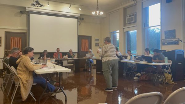 Michelle Weiner, the executive director of the Alumni Association addresses the council with updates regarding the association. In May of this year the association celebrated their 40th anniversary.

